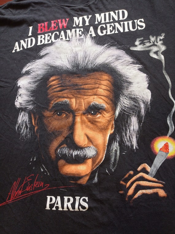 VTG T-shirt Albert Einstein I Blew My Mind And Be… - image 2