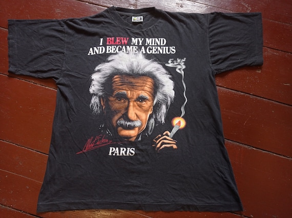 VTG T-shirt Albert Einstein I Blew My Mind And Be… - image 1