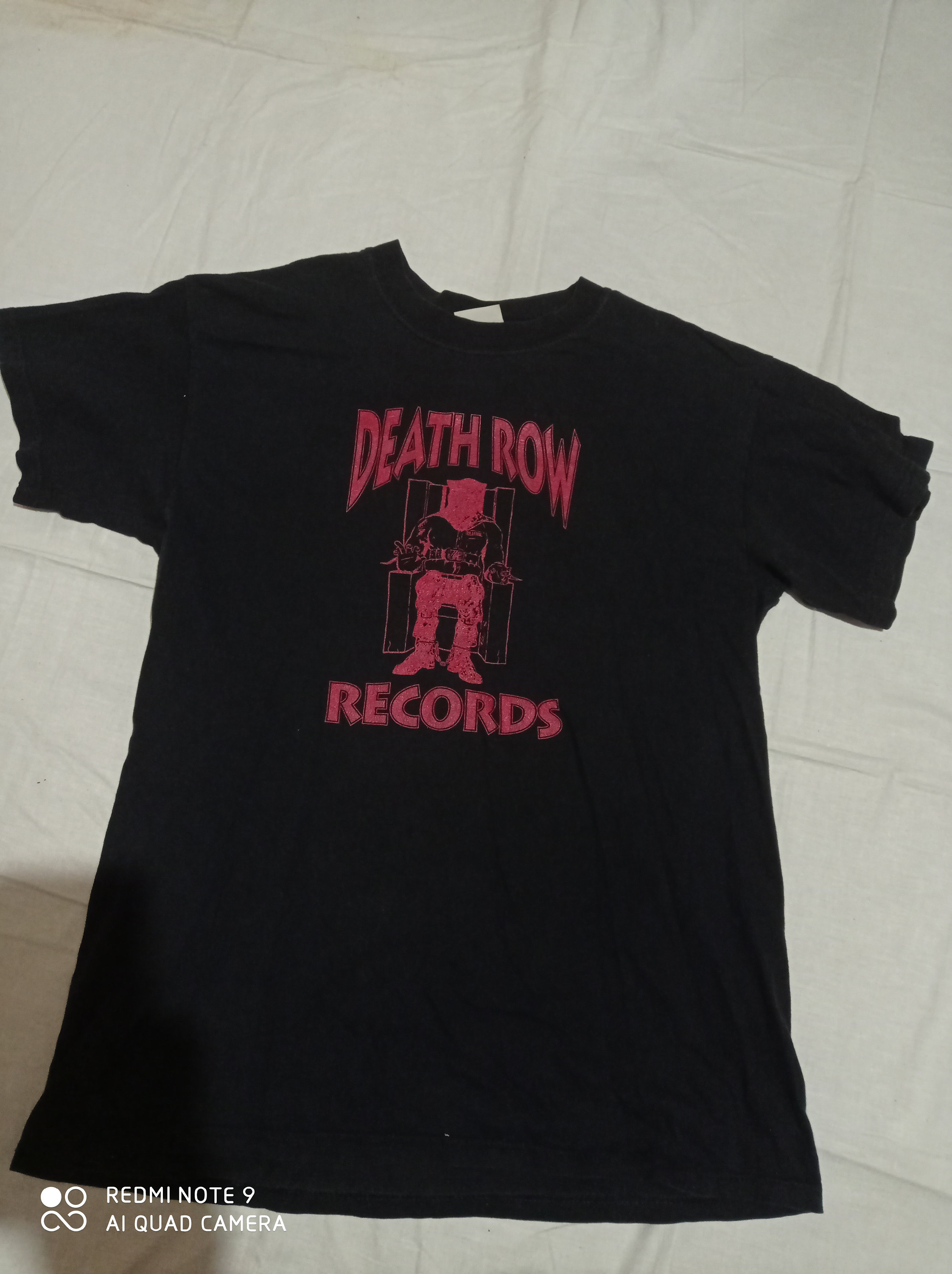ヴィンテージ　DEATH ROW Ｔ−シャツ Death Row Records Red Vintage Short Sleeve T-shirt For Men