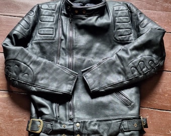 VTG 80&#39;s -90&#39;s&#39;s leather motorcycle jacket-Biker jacket-leather jacket