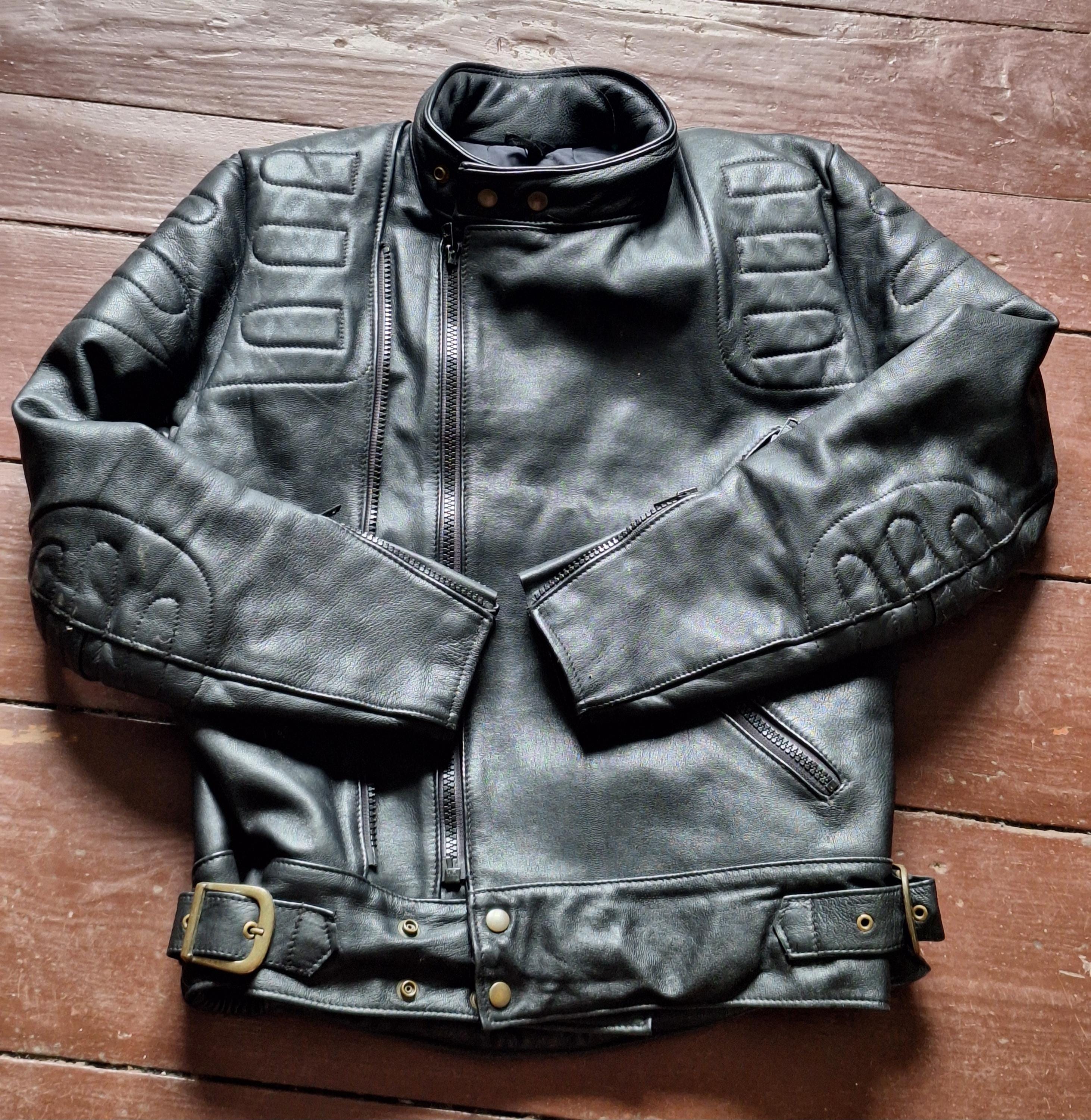 ジャケット・アウター 80s vintage real leather car coat Vintage 80s Leather Jacket by Park V- Blk Leather Jacket