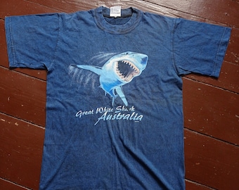 Vintage Shark Attack Shark Catchers Club Australia Tshirt - Etsy