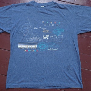 VTG T-shirt Yacht Club Nice , single stitch  , Size -XL