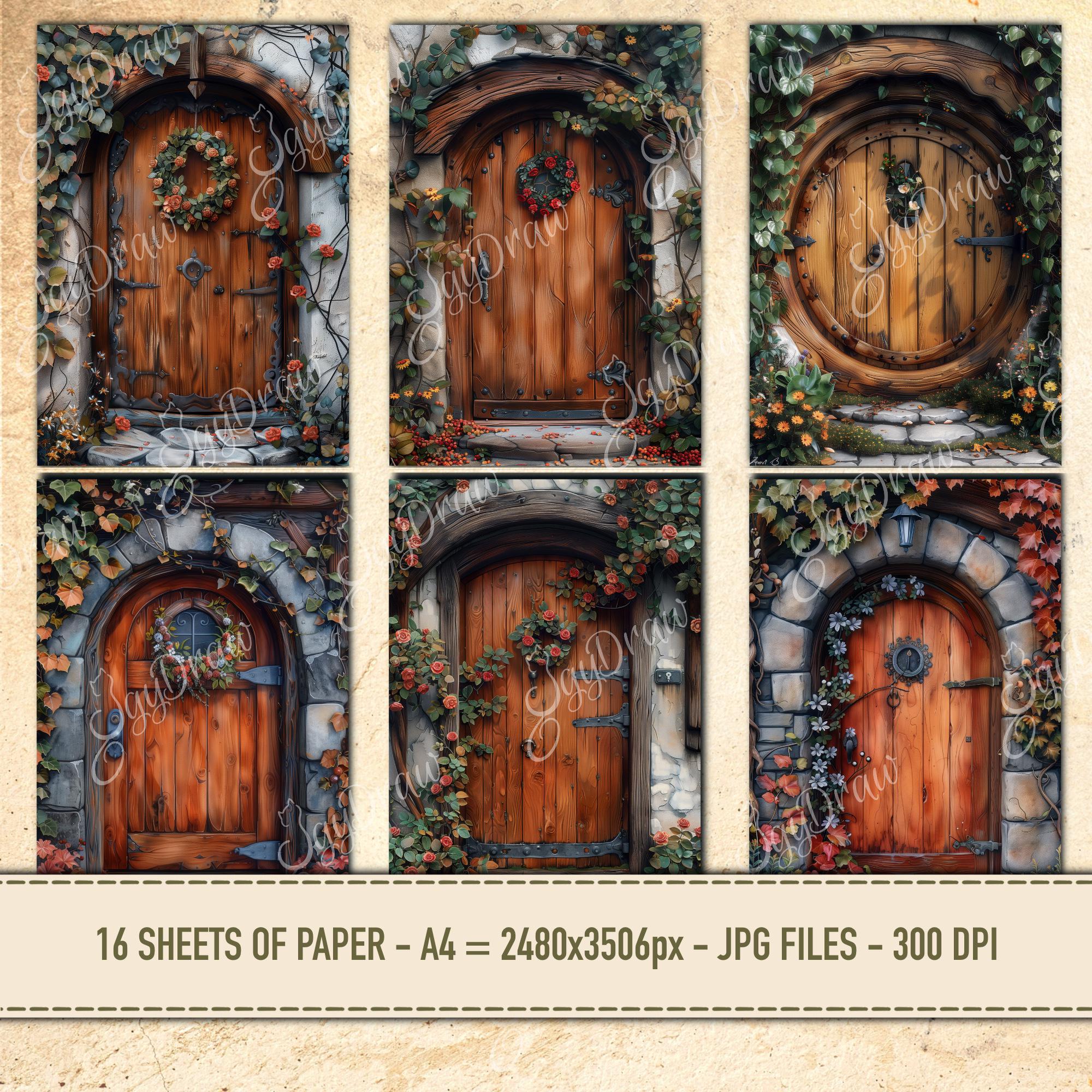 Magic Doors Junk Journal Kit, Forest A4 Digital Paper (digital Download ...