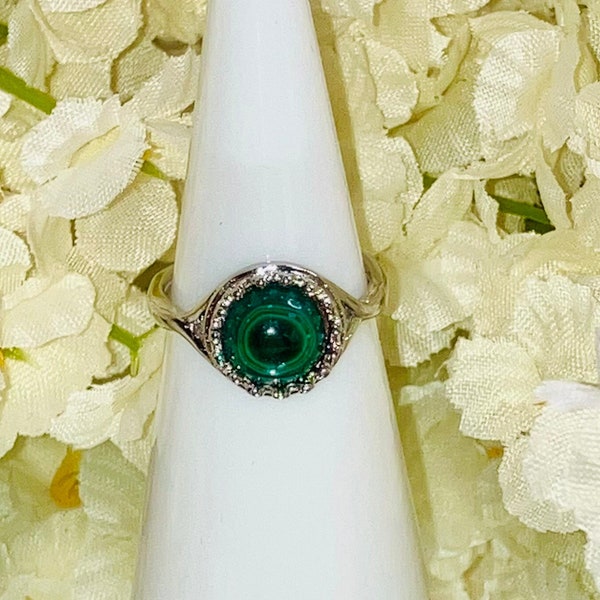 Stunning Adjustable Malachite Ring | Natural Gemstone | Adjustable Jewelry | Healing Stone | Crystal Ring | Boho Ring A