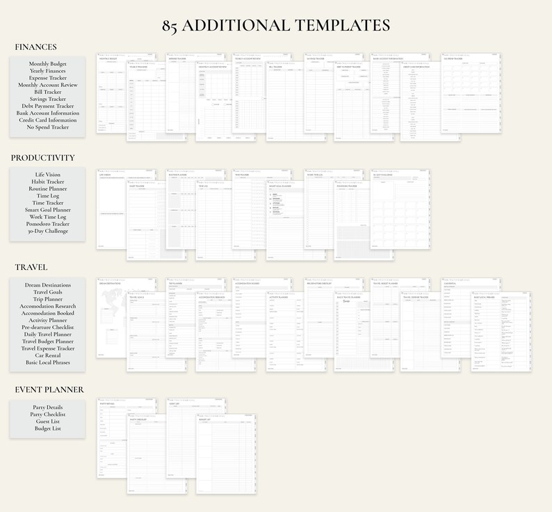 Undated Digital Planner 2023 2024 Goodnotes Planner Ipad Etsy