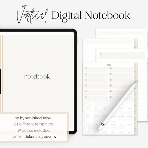 Digital Goodnote Notebook Note Taking Template Digital Etsy