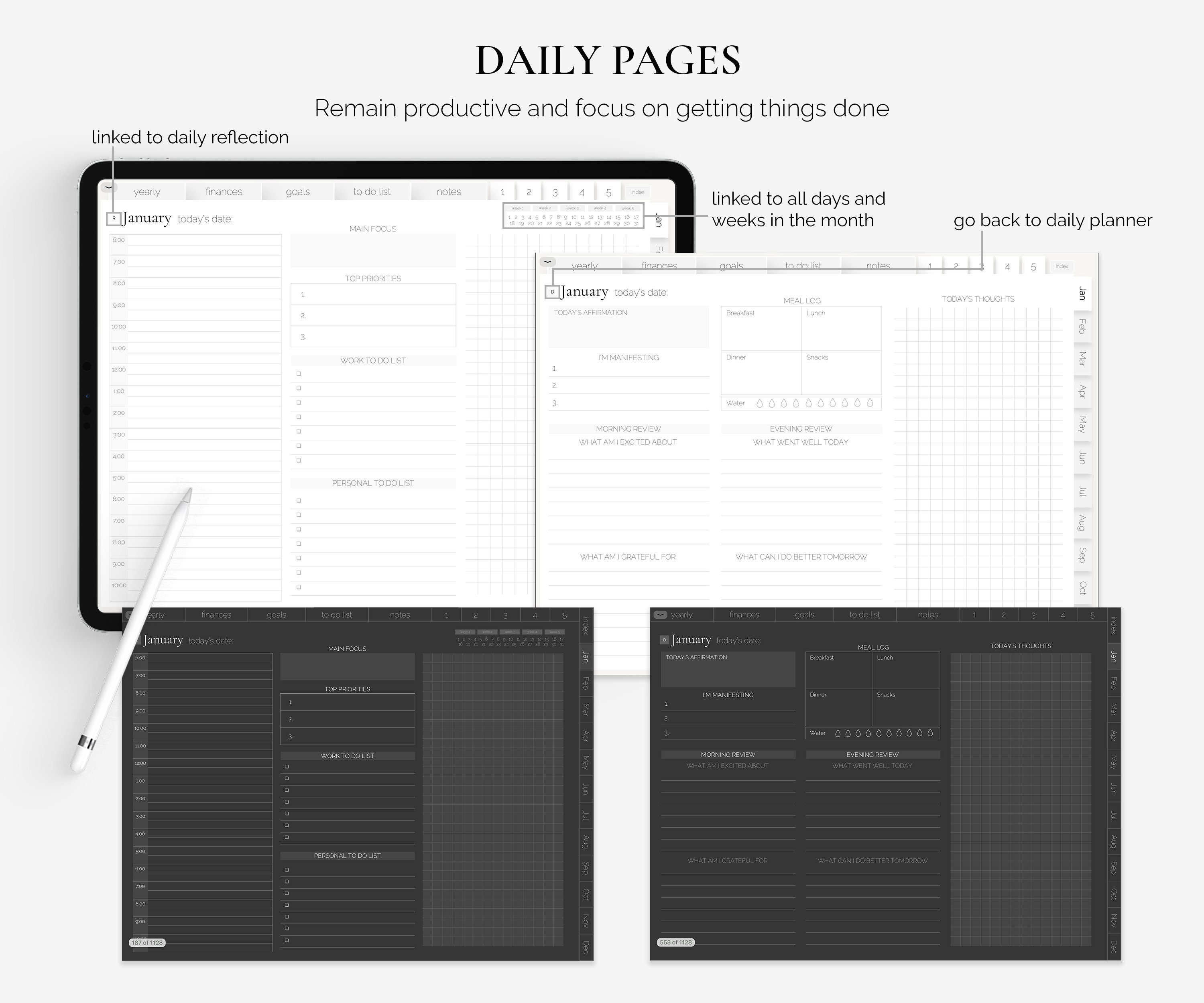 Undated Digital Planner Goodnotes Planner Ipad Planner Etsy UK