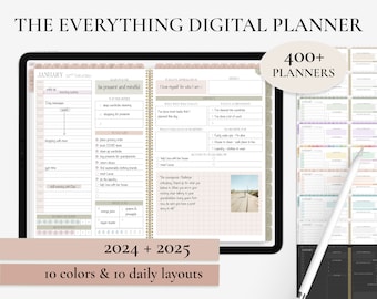 Pianificatore digitale 2024-2025, Pianificatore GoodNotes, Pianificatore per iPad, Pianificatore giornaliero, Pianificatore di notabilità, Pianificatore digitale giornaliero Android Planner