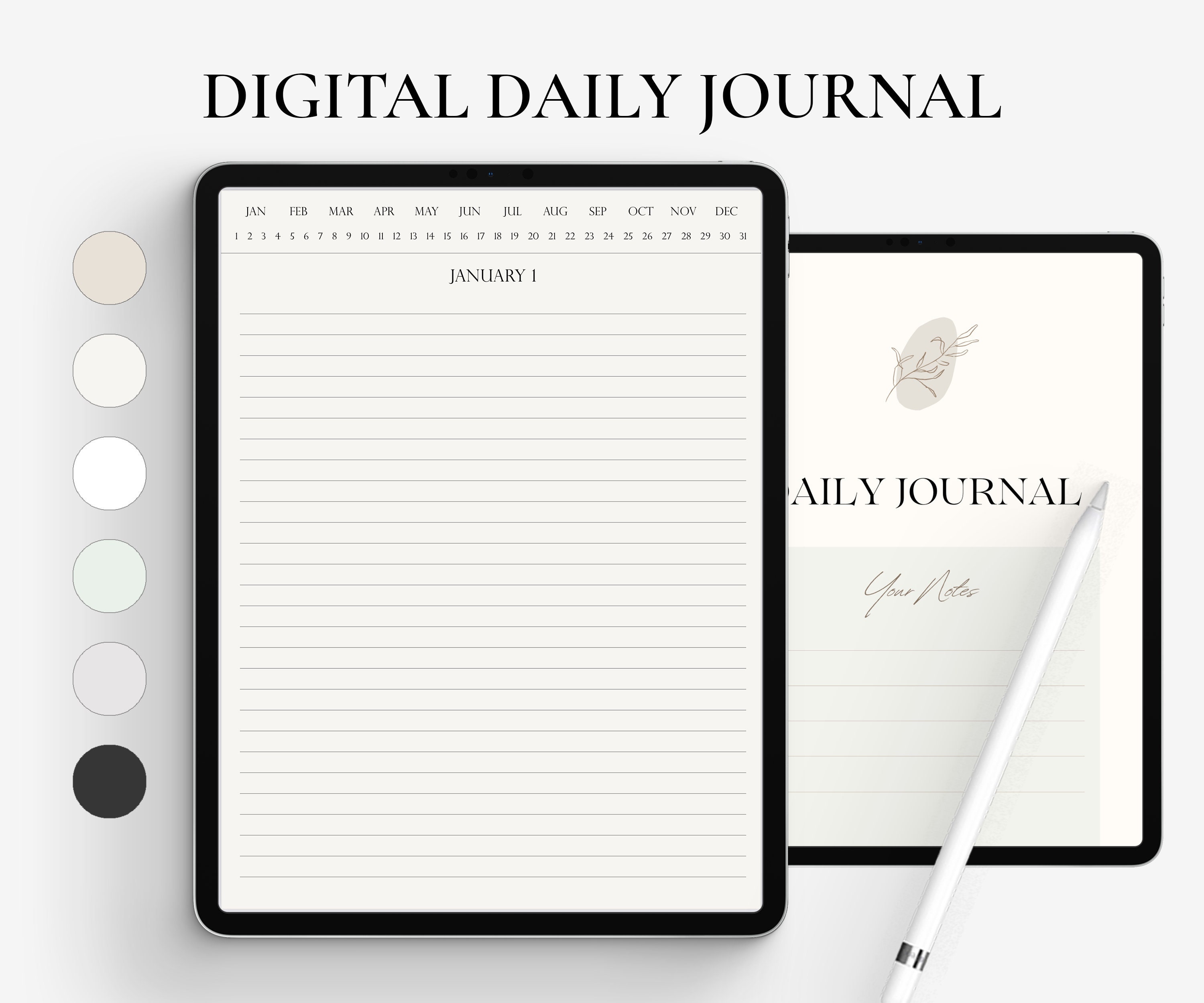 Digital Daily Journal, Goodnotes Journal, Diary Journal, 366 Daily Pages  Journal, iPad Journal, Notabiliity Journal, Digital Diary 