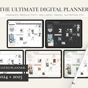 Undated Digital Planner 2024 2025, GoodNotes Planner, iPad Planner, Daily Planner, Notability Planner, Android Planner, Life Planner