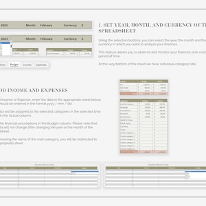 Modello di budget Excel, Budget mensile semplice, Tracker finanziario, Foglio di calcolo del budget mensile Excel, Pianificatore di budget, Pianificatore finanziario per Excel immagine 3