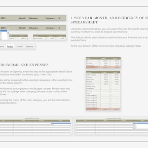 Excel Budget Template, Simple Monthly Budget, Finance Tracker, Excel Monthly Budget Spreadsheet, Budget Planner, Financial Planner for Excel zdjęcie 3