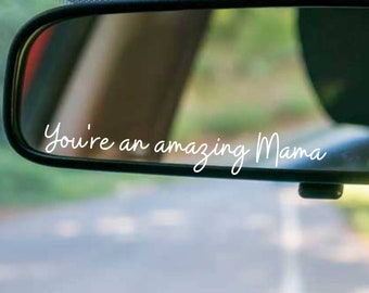 Boss Babe rearview mirror vibes decal