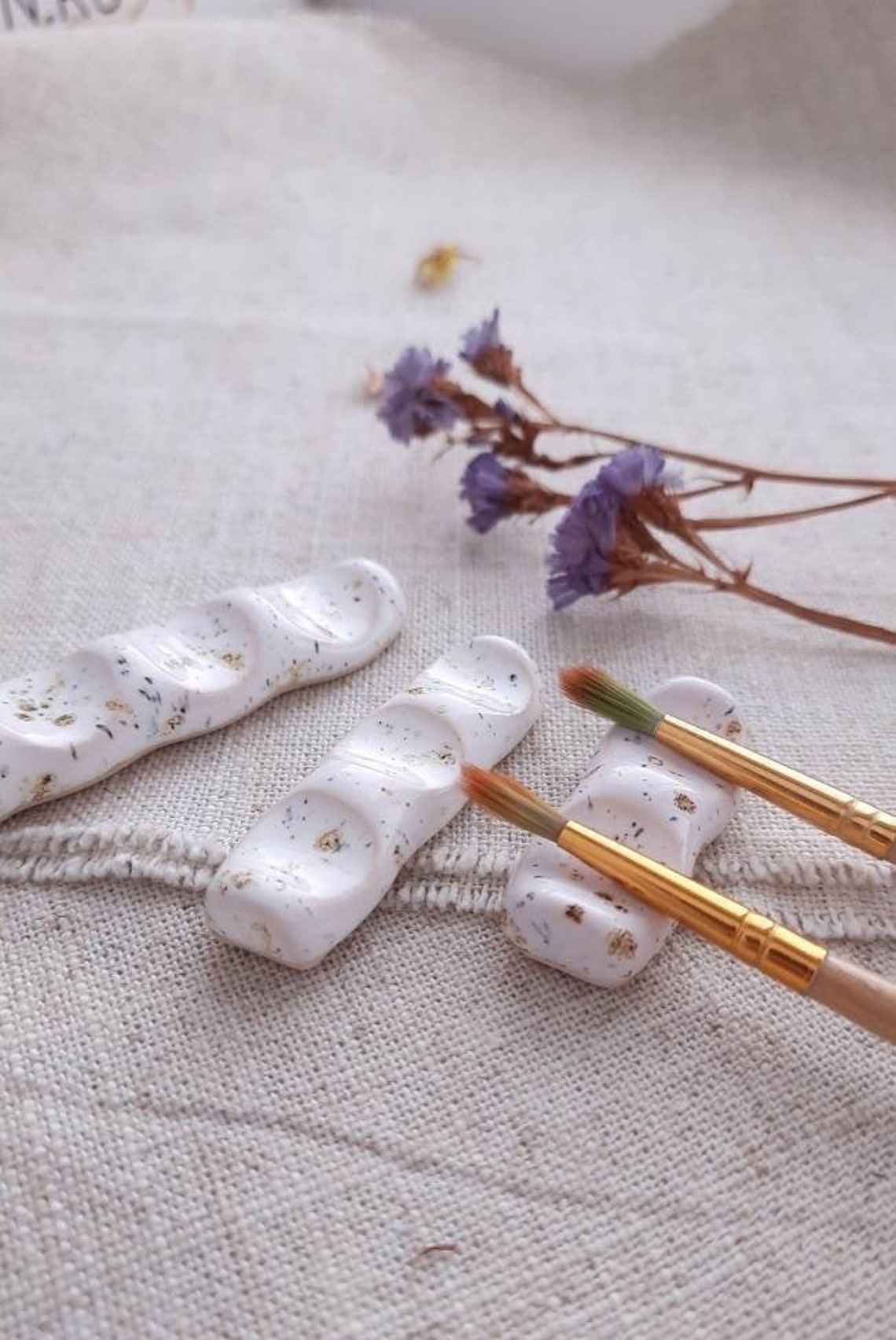 Ceramic brush rest/ Watercolor brush rests/ 234 sections Etsy