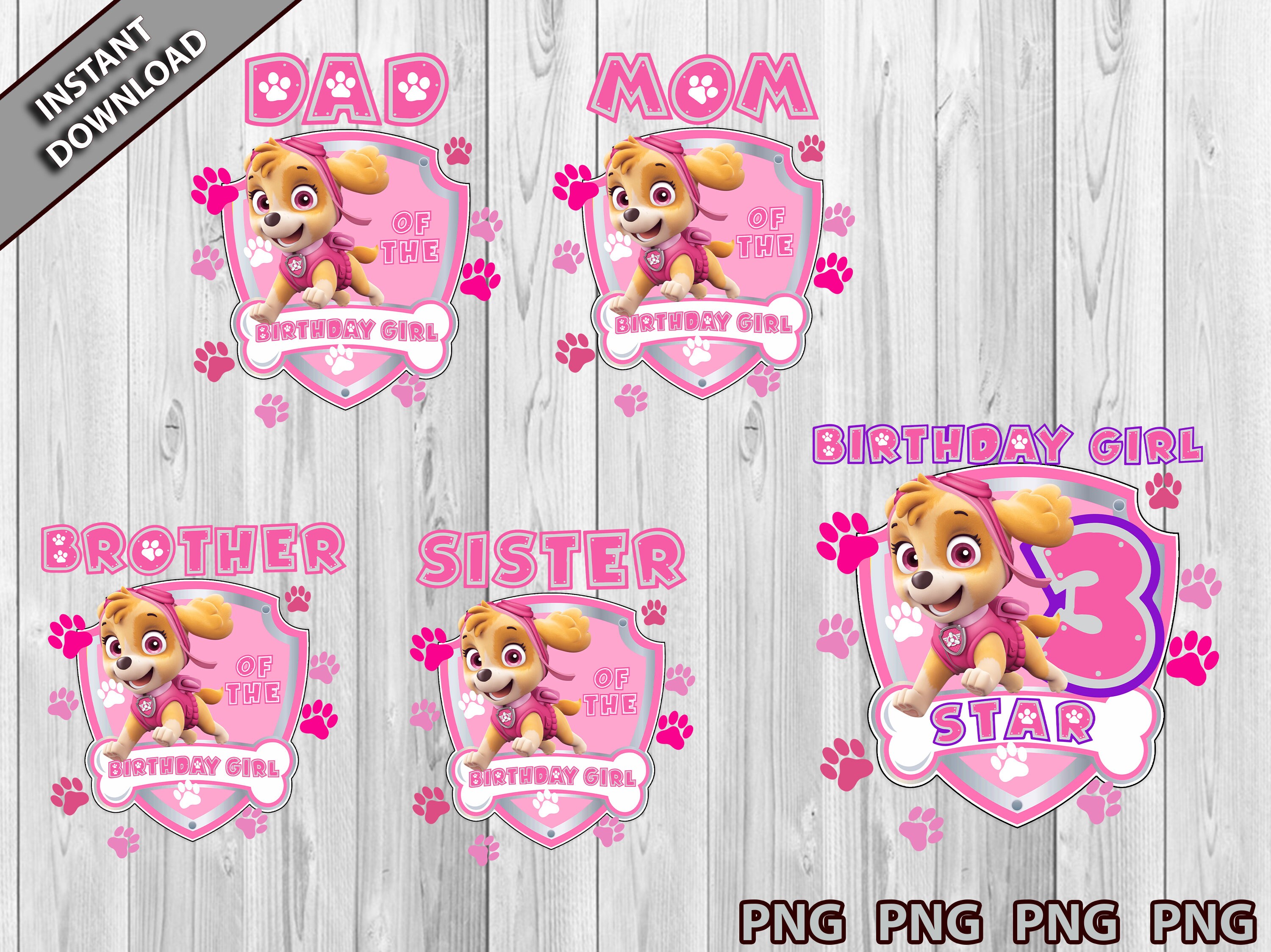 Download Paw Patrol Birthday Png Skye Birthday Png Party Family Kid ...