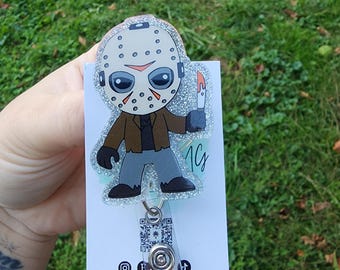 Jason Horror Badge Reel: Spooky Halloween Retractable ID Holder