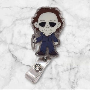 Michael Myers Badge Reel: Horror Halloween Retractable ID Holder