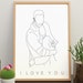 Naomi VanPietersom reviewed Custom Couple Line Art, Personalized Romantic Poster, Couple Line Print, Romantic Valentines Gift for Him Her, Hugs Minimalist wall art