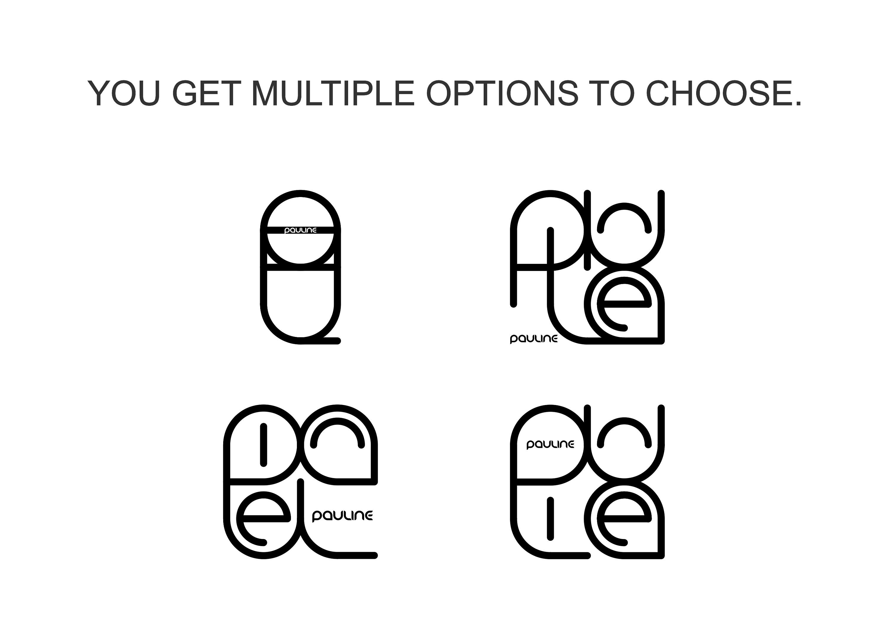 Custom Name Logo Geometric Line Art Design DIGITAL FILES Etsy