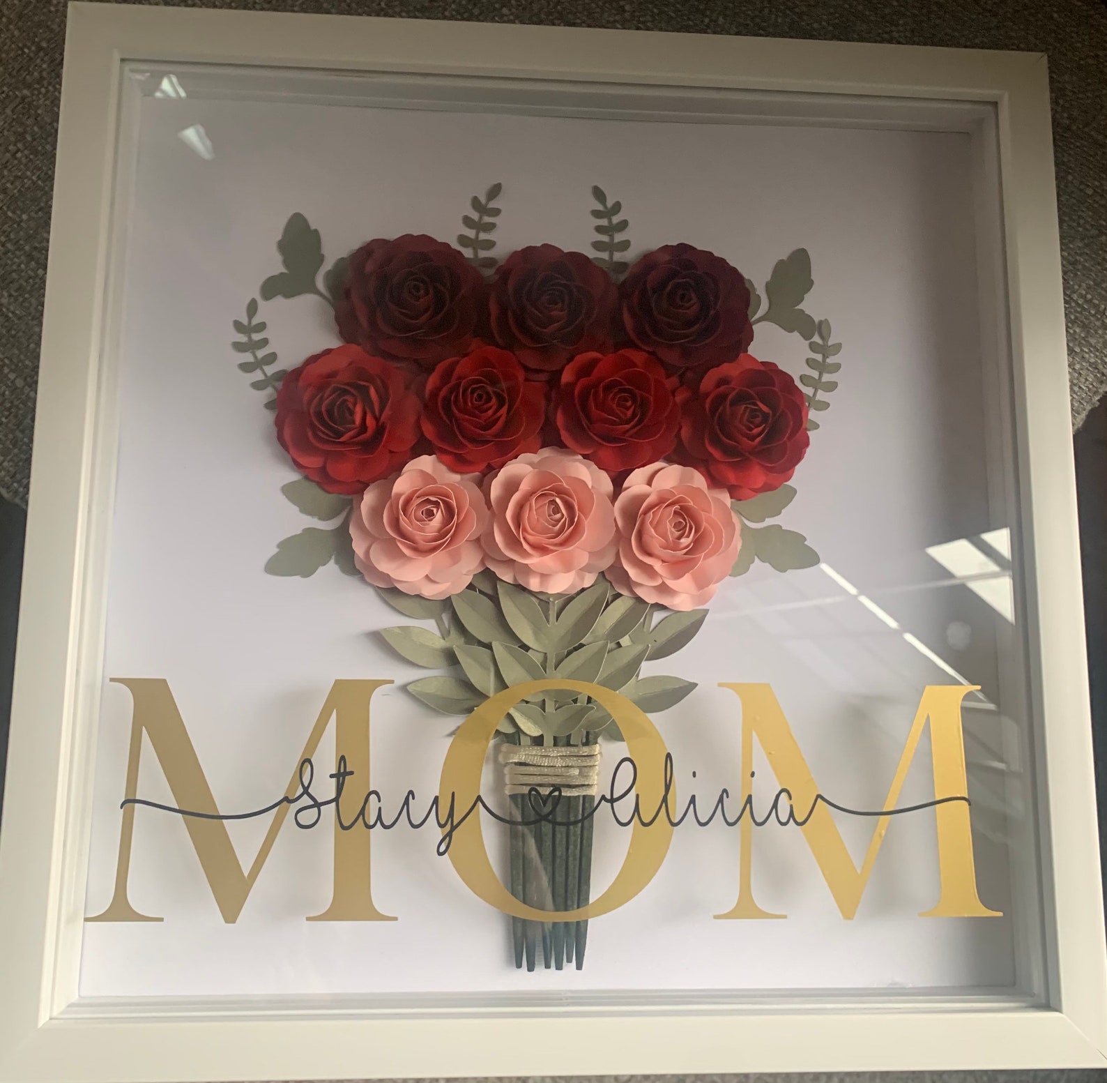 Paper Flower Bouquet Mother's Day Gift Custom Flower Etsy