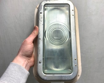 Soviet industrial lamp, Metal Lamp USSR, Retro Light 80s, Industrial Wall Decor, Soviet military lamp, Industrial decor, Steampunk,