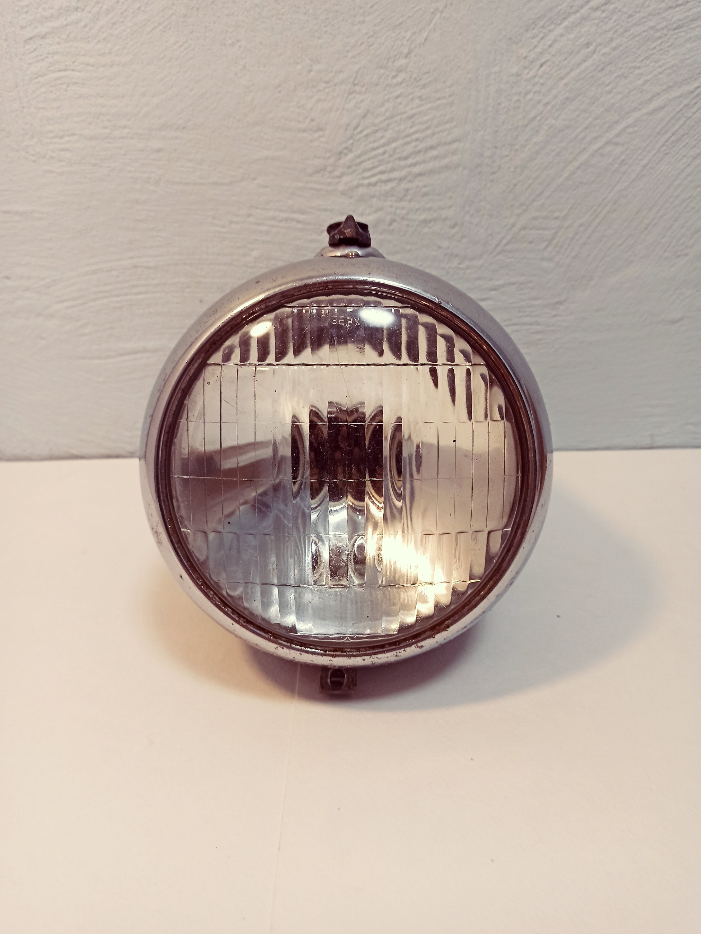 Vintage black motorcycle headlights with speedometer Natural Etsy