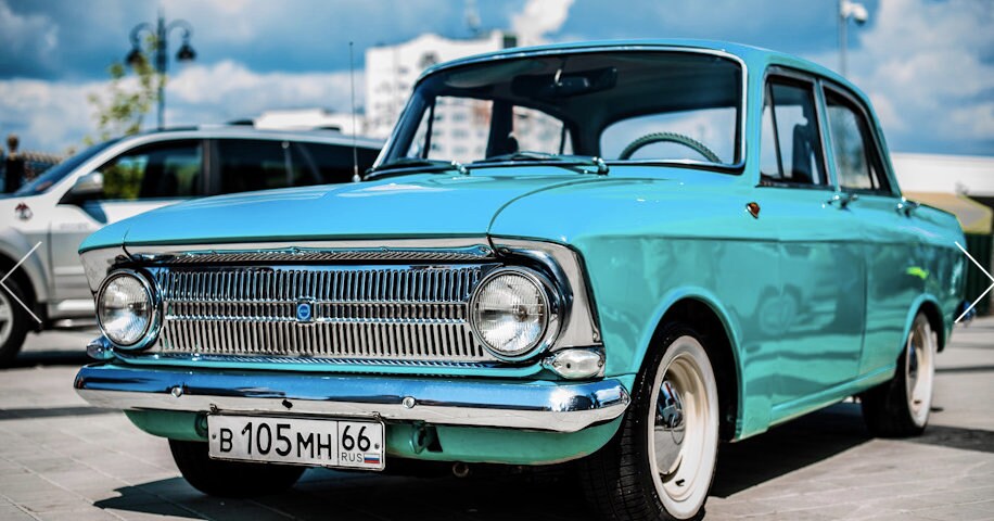 Chrome-plated Radiator Grill of the Soviet 