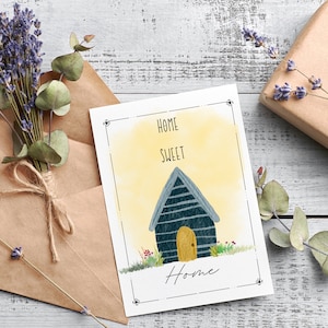 Digitale Housewarming Card- Gefeliciteerd Nieuw Huis, Verhuizen- Afdrukbaar Product