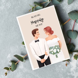 Tarjeta de boda digital - Lindos deseos de boda - Recién casados - Producto imprimible