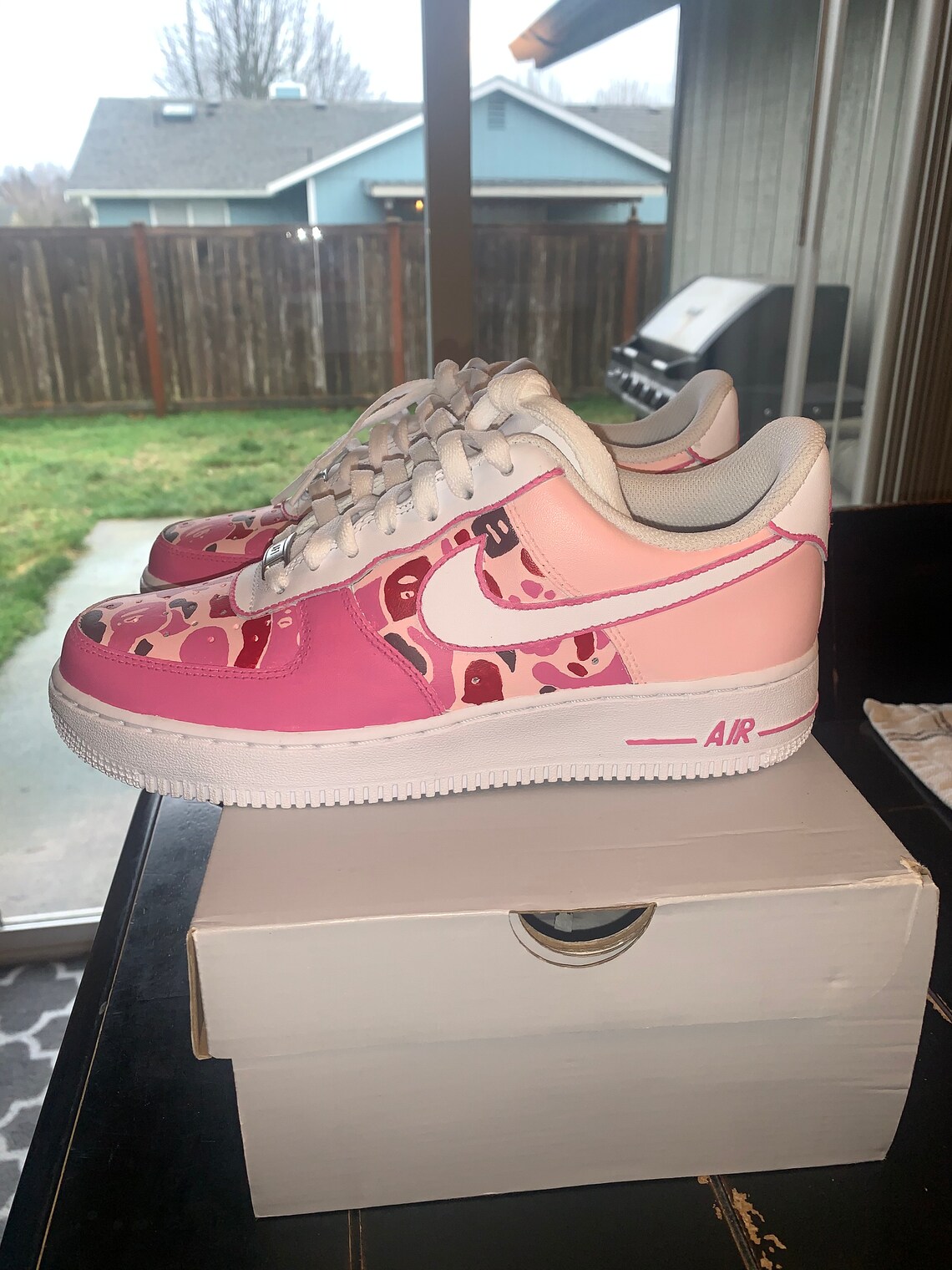 Pink bape af1 custom | Etsy