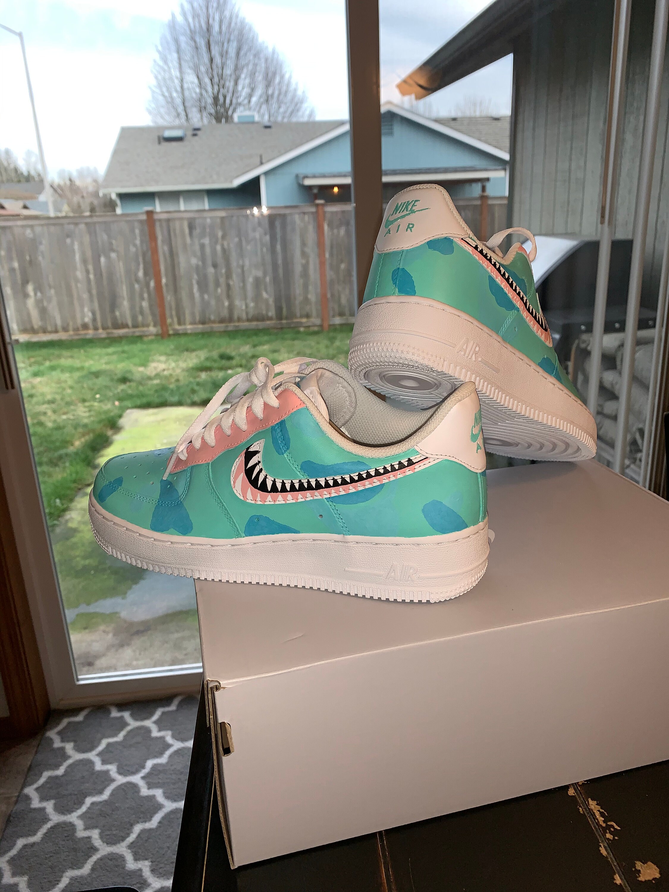 Camo bape custom Air Force 1 | Etsy