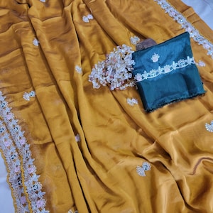 Elegant Softy Silk Saree with Heavy C-Pallu and Pitha Zari Embroidery