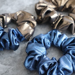 GOLDEN, Scrunchie Set of 3, Handmade Women&#39;s Hair Scrunchie, Hair Scrunchies, Skinny Scrunchies, Large Scrunchies, Stylish Scrunchies