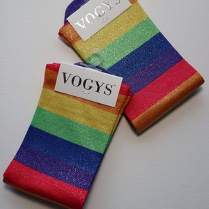 Pride Glitter Stripe Colorful women socks, high quality lurex socks-Pack of 2 Pairs, Sparkle Socks