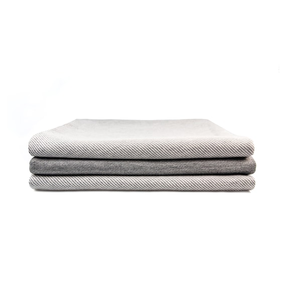 Grey Melange Jacquard Interlock Diagonal Fabric by the Metre|Fabric In UK|70"(180 cms) Wide Per Metre