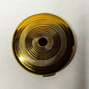 Gold Vintage 1960s Airspun Coty Compact Powder Container
