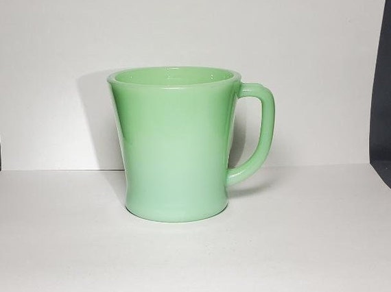 Vintage 1950's Fire King Jadeite D-handel Mug Made in USA