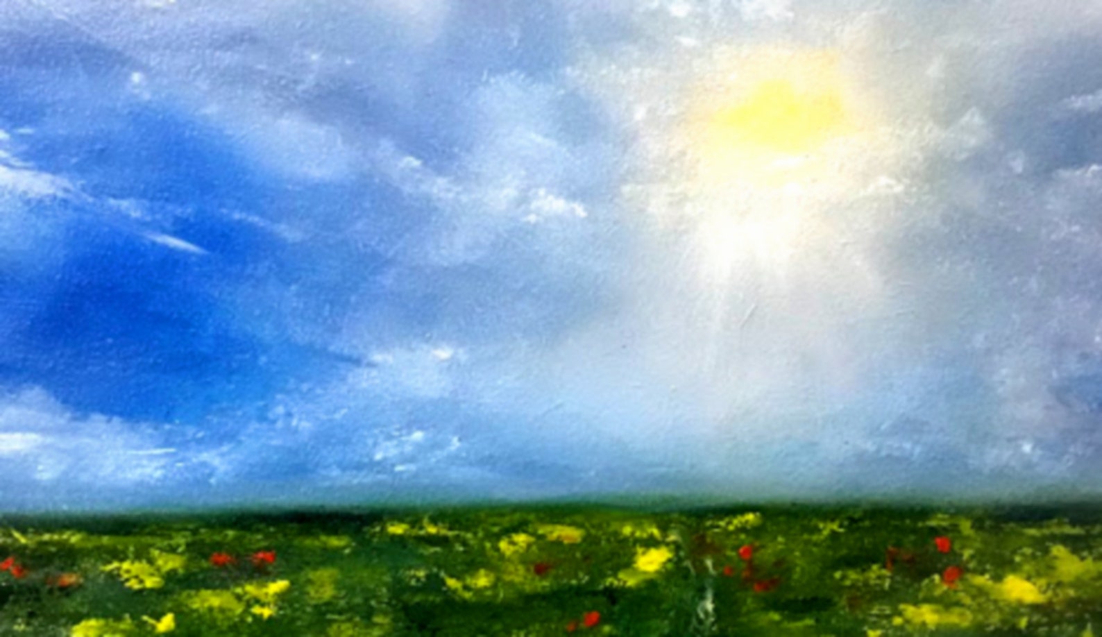 Painting Landscape greenery Oil painting grass field summer Etsy