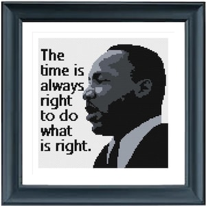 Cross Stitch - Inspirational - MLK - Martin Luther King Jr. - Digital Pattern - PDF Instant Download