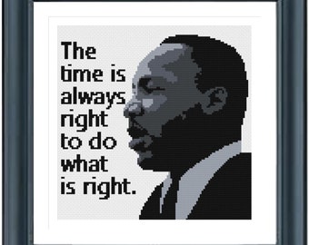 Cross Stitch - Inspirational - MLK - Martin Luther King Jr. - Digital Pattern - PDF Instant Download