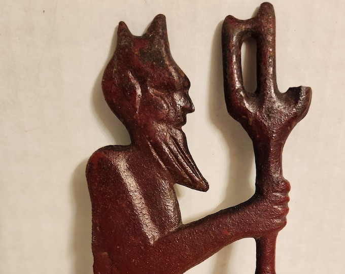 John Wright Cast Iron Devil Fireplace Damper Pull Etsy