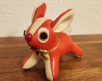 1950s Fair Prize Vinyl Leather Toy Rabbit