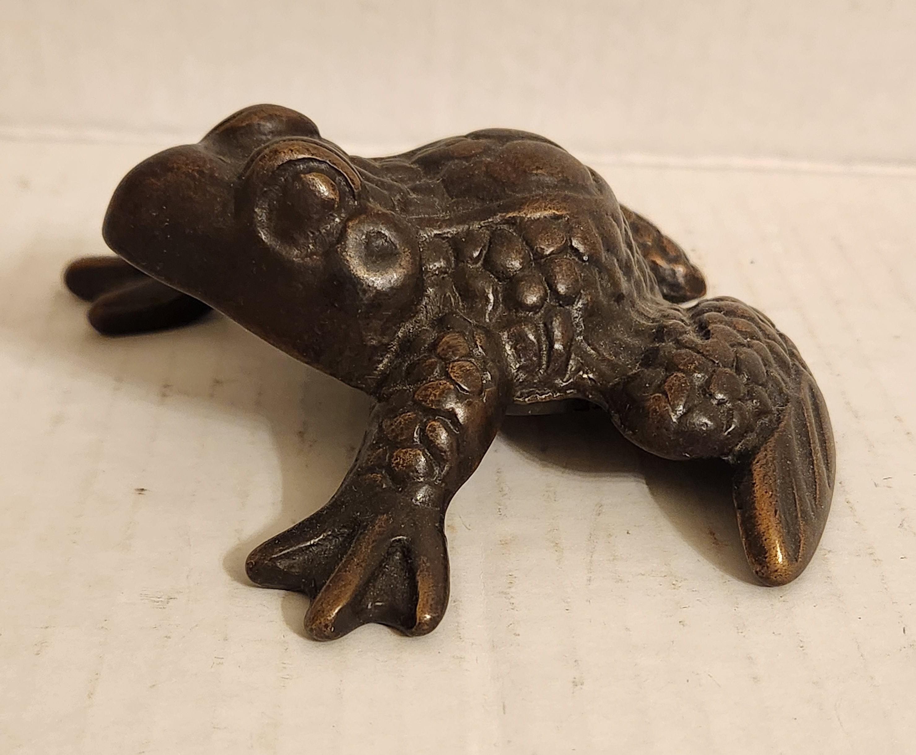 Paperweight Frog Vintagetiffany Bronze Frog Paperweight - Etsy