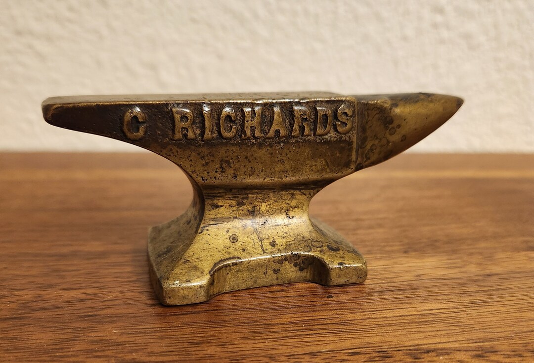 Brass Advertising Anvil Paperweight - Etsy