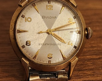 時計 1950s BULOVA SELFWINDING WATCH SUNBURN! Vintage 1950s Mens Bulova Self-winding Watch - Etsy