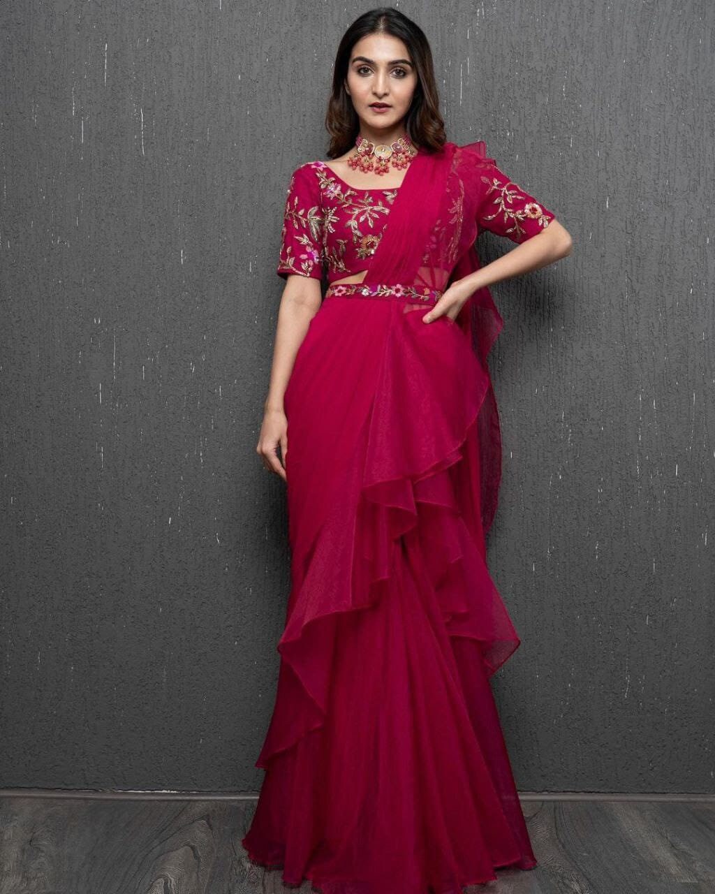 Ready to wear lehenga best sale saree