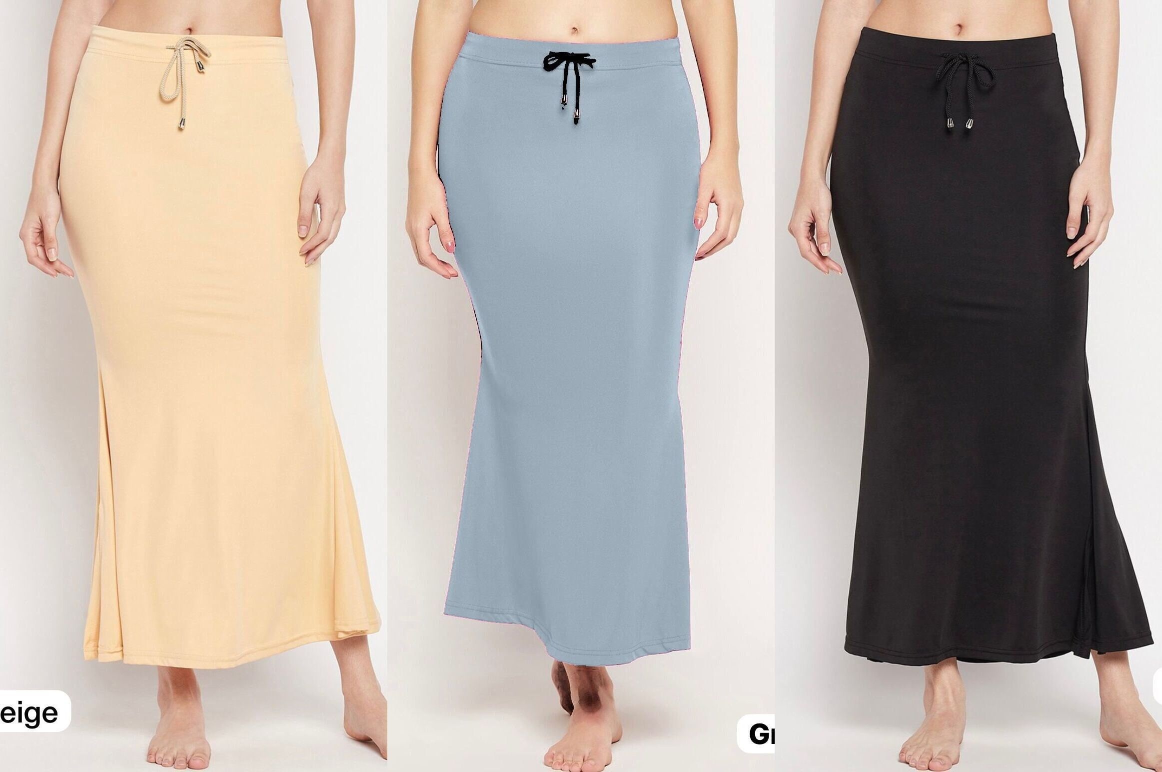 COTTON Saree Shapewear/Petticoat. Cotton Blended Shape Wear Dress for  Saree.with drawstring/nadaPetticoats