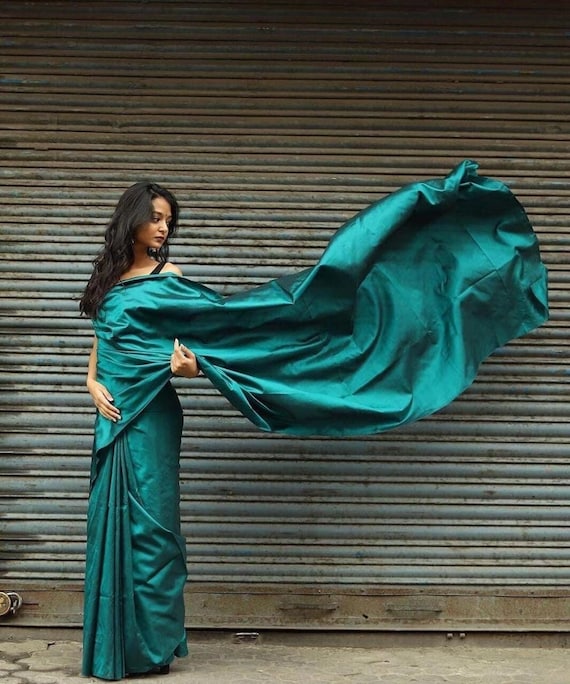 Ready To Wear Wrap In A Minutes Full Stitch Pleated Silk Saree