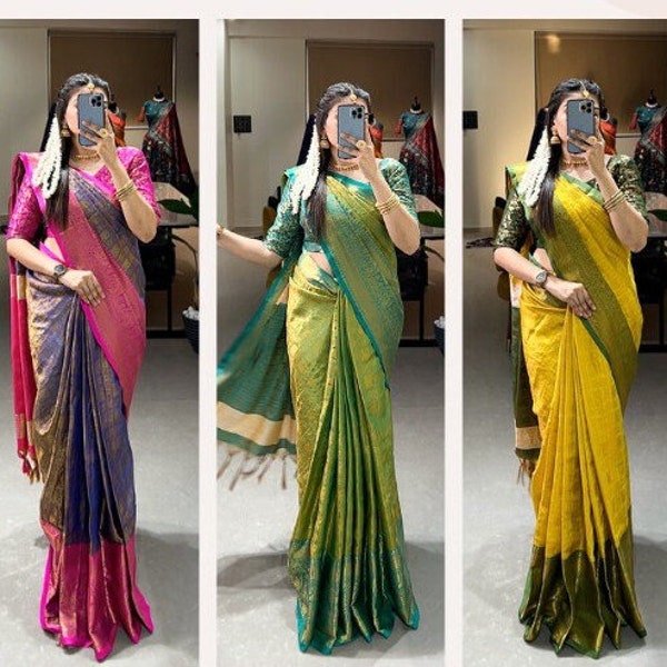 Ready To Wear Wrap In A Minute Full Stitch Pleated Saree Paired With Custom Stitch Blouse, Pre Stitch Pleated Saree, Stitch Saree And Blouse